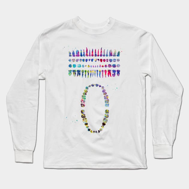 Teeth Long Sleeve T-Shirt by erzebeth